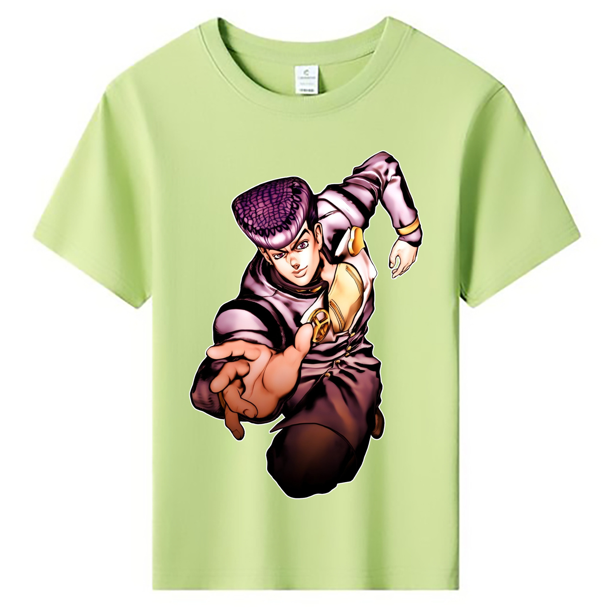 （画像用） ジョジョの奇妙な冒険 ひがしかた じょうすけ JoJo's Bizarre Adventure Higashikata Josuke 綿100％キッズTシャツ（フロントプリント）